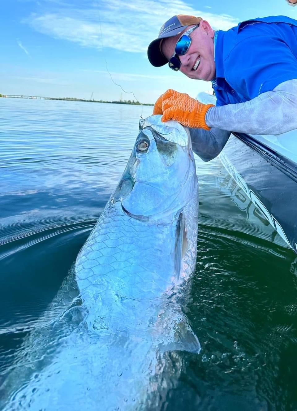 This customer of Capt. Peter Deeks caught this tarpon July 31, 2023 in the Indian River Lagoon.