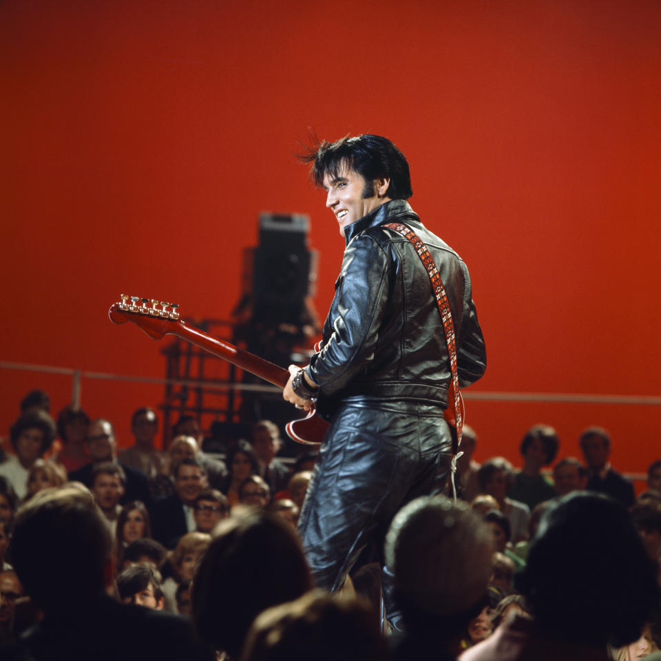 Elvis Presley during his '68 Comeback Special on NBC on 	June 27, 1968. (NBC / NBCU Photo Bank/NBCUniversal via Getty Images)