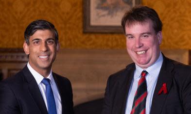 <span>Craig Williams (R) placed a £100 bet on a July election three days before the date was named by Rishi Sunak (L), for whom Williams worked as parliamentary private secretary.</span><span>Photograph: Welsh Conservatives</span>