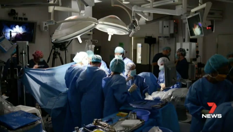 Surgeons had just performed pioneering in-utero surgery in Brisbane. Source: 7 News