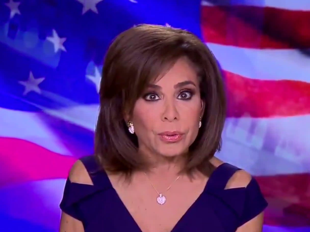 Jeanine Pirro speaking during Justice with Judge Jeanine on 16 November 2020 ((Fox News))