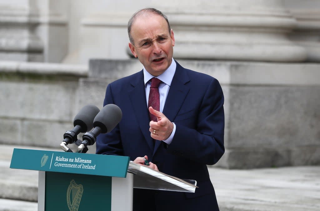 Taoiseach Micheal Martin paid tribute to European Commission vice-president Maros Sefcovic for how he and the European Commission has handled post-Brexit issues (PA) (PA Wire)