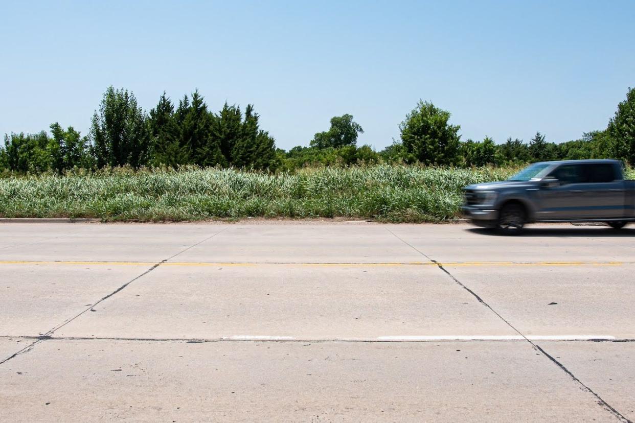 There's a small cement pad on the west side of N Sooner Road in Oklahoma City surrounded by overgrown grass and across the street from an abandoned pipeline operation. That's where Oklahoma City Police Sgt. Robert Burton left Ernest Antwine on Aug. 4, 2021. Five minutes later, Antwine was dead.