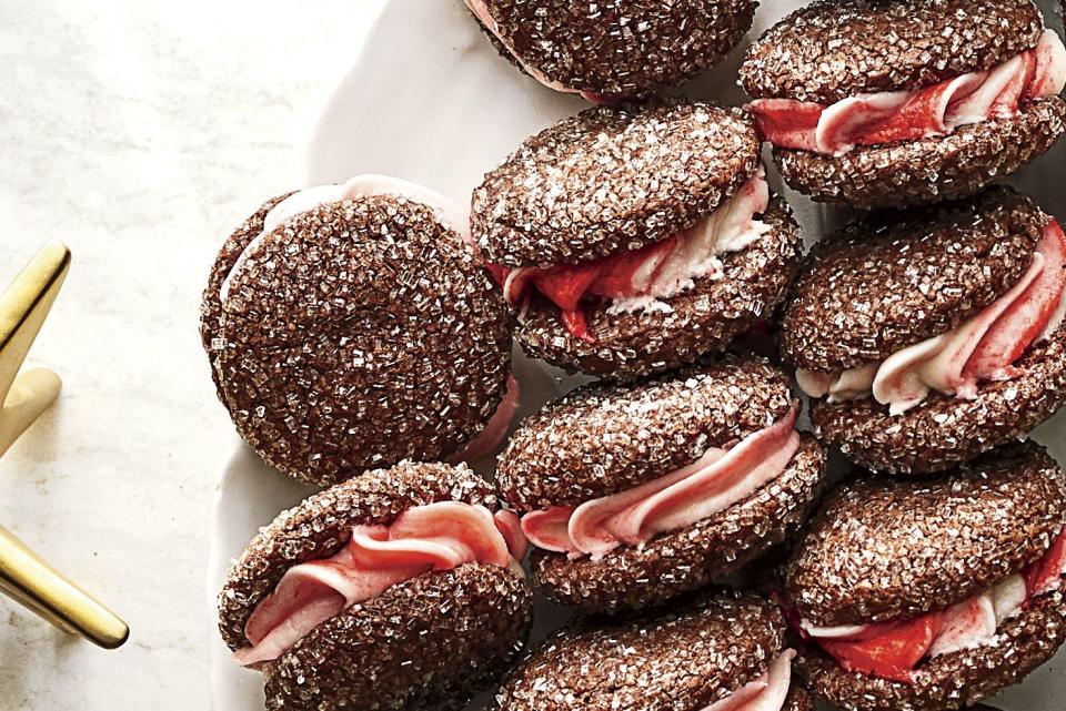 Chocolate-Peppermint Swirl Sandwich Cookies