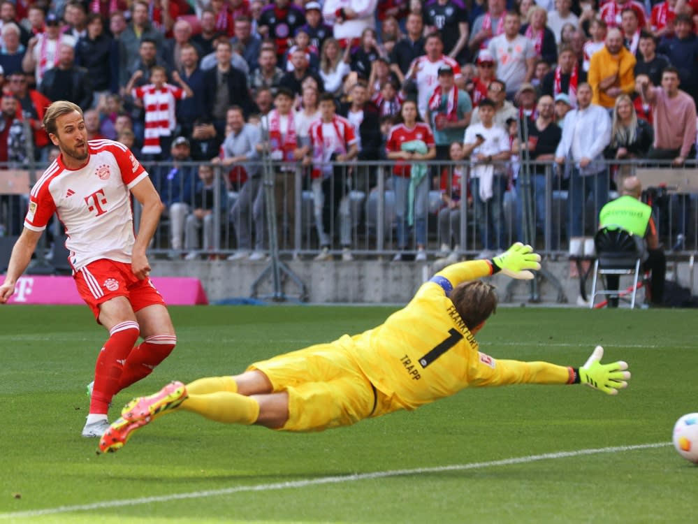 Kane trifft gegen Kevin Trapp (ALEXANDRA BEIER)