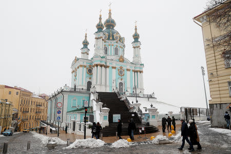 A general view shows the Saint Andrew's Church in Kiev, Ukraine November 15, 2018. REUTERS/Valentyn Ogirenko