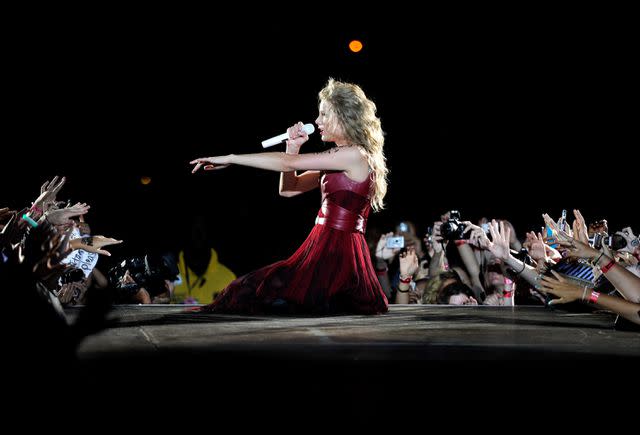 <p>Kevin Mazur/WireImage</p> Taylor Swift in August 2011