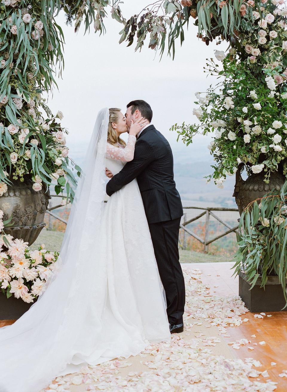 The model and the Houston Astros pitcher wed in Italy in November, shortly after Verlander and the Houston Astros won the 2017 World Series, and the newlyweds shared from their big night pics and details with 'Vogue.'