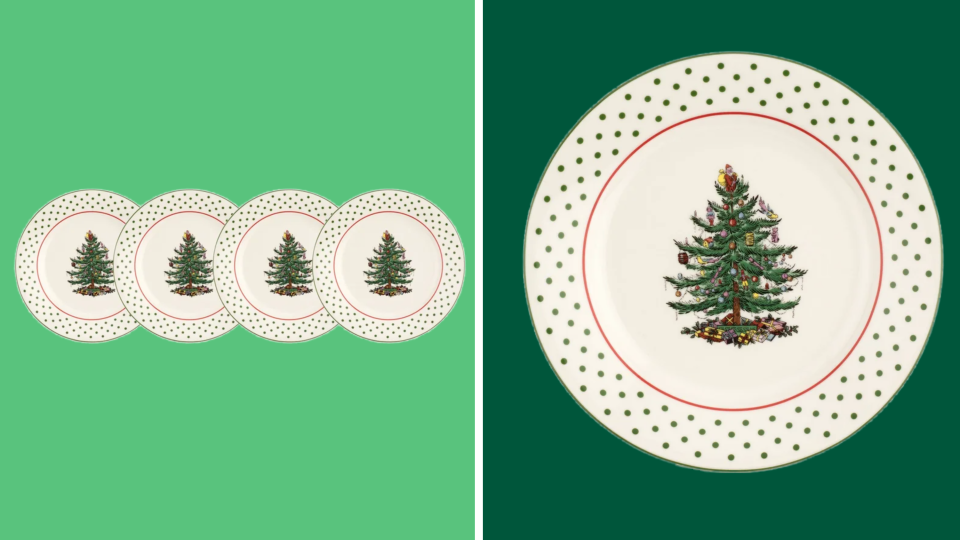 Use these dessert plates to serve your guests sweet, confectionary treats around holiday time.