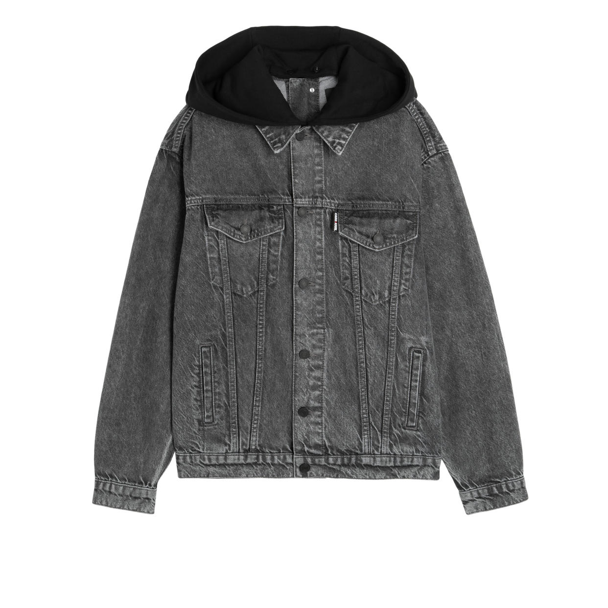 This jeans jacket from the Cara Loves Karl range has a removable hood. - Credit: Courtesy of Karl Lagerfeld