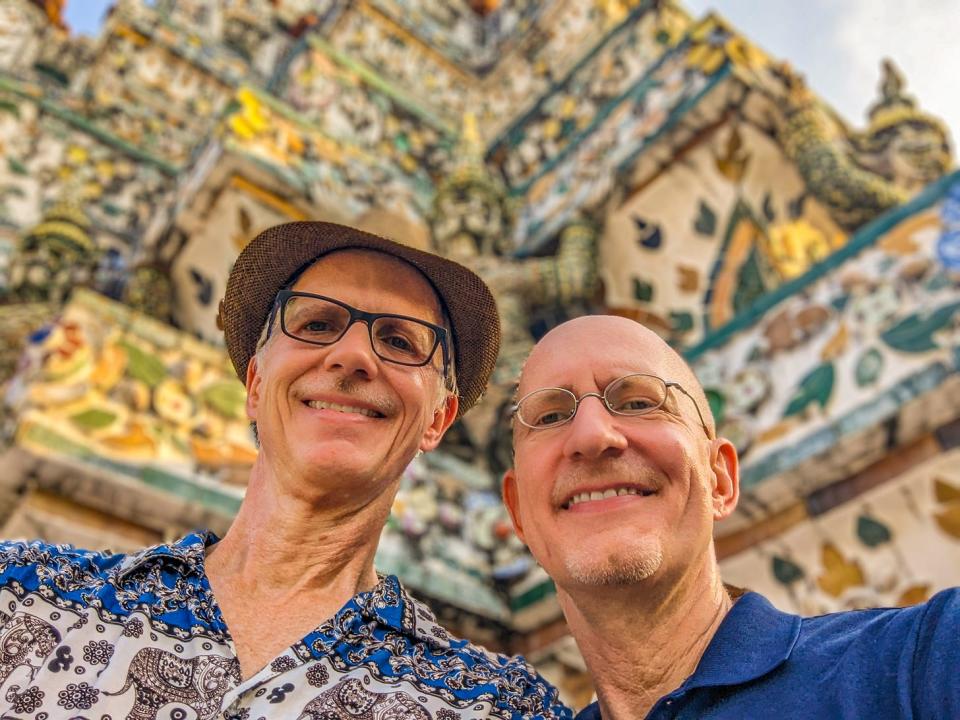 Brent and Michael at Arun Wat Temple