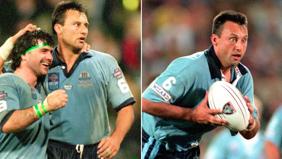 Laurie Daley won a hotly contested battle to be named the Blues' greatest No.6. Pic: Getty