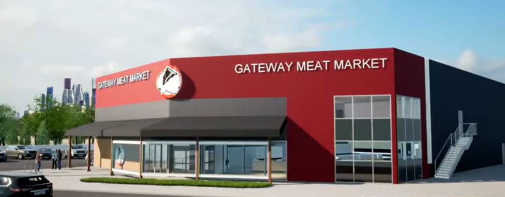 A rendering of what the Gateway Meat Market expansion would look like once complete.   (Harvey Architecture - image credit)