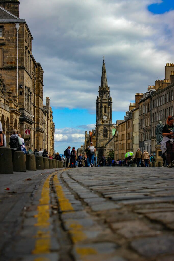 The Royal Mile, Edinburgh’s famous high street – and one of its most famous residents, the former principal parish church Tron Kirk (Image: Pexels)
