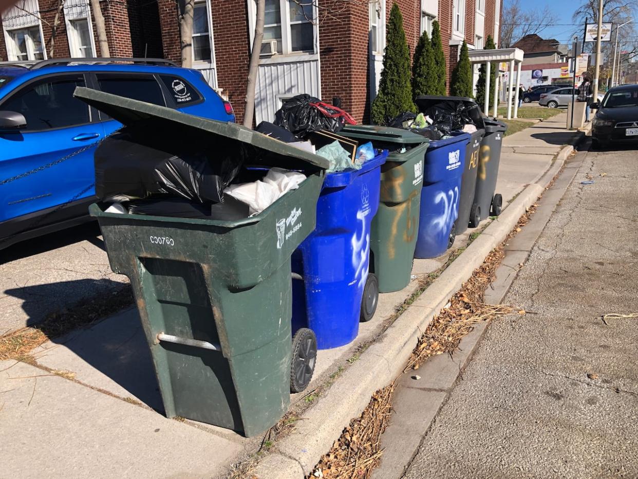 Windsor city council has voted to move garbage collection to every second week. (Dale Molnar/CBC - image credit)