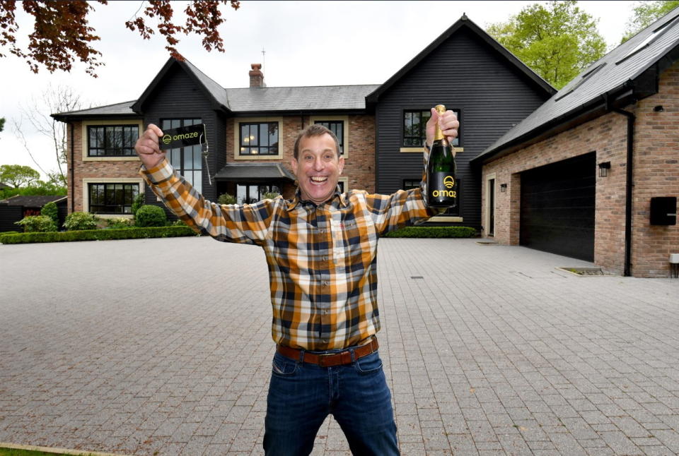 Kevin Bryant won the keys to a £3,5m house in the heart of Cheshire’s Golden Triangle. (SWNS)