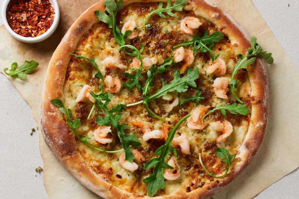 15. Shrimp Scampi Pizza