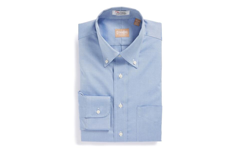 Gitman regular fit pinpoint cotton oxford button down dress shirt