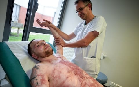 Doctors initially gave Franck a one per cent chance of survival - Credit: FRANCOIS LO PRESTI/AFP