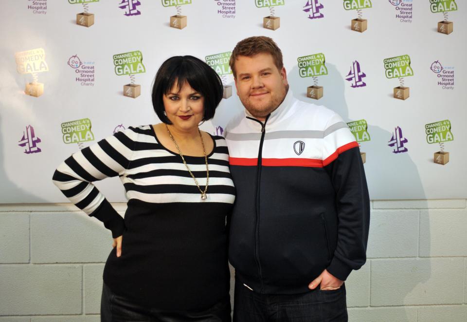 Ruth Jones and James Corden, backstage at the Channel 4 Comedy Gala, in aid of Great Ormond Street Hospital, at the O2 Arena, London. PRESS ASSOCIATION Photo. Picture date: Tuesday March 30, 2010. Photo credit should read: Ian Nicholson/PA Wire