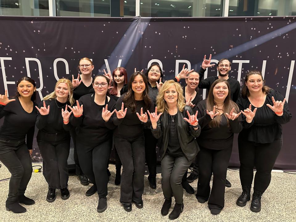 Ocean County College Interpreter Training Program students and professor Kathy Basilotto will be dancing and signing to songs during the ASL Rock & Roll show at 7 p.m. Saturday.