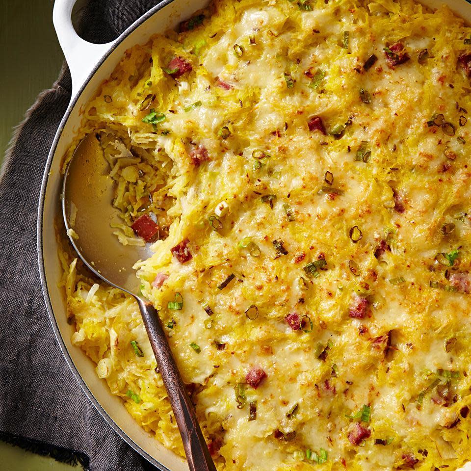 Kielbasa-&-Swiss Spaghetti Squash Casserole