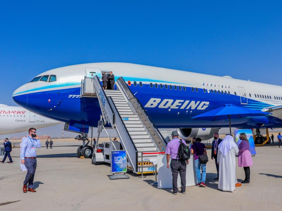 Boeing 777X at Dubai Airshow 2021