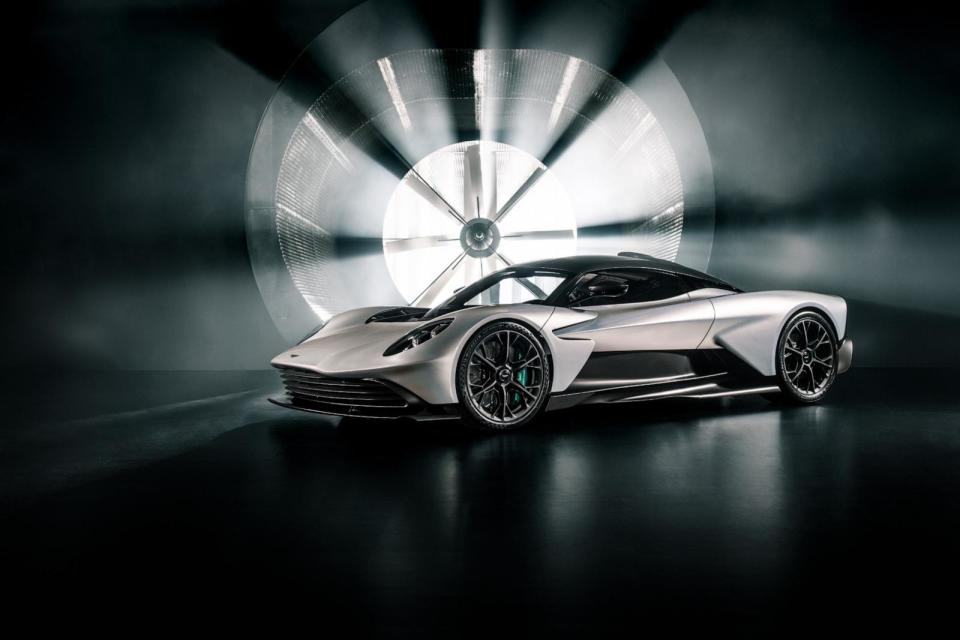 PHOTO: Aston's upcoming hypercar, the Valhalla, will be built with a powerful plug-in hybrid powertrain. (Aston Martin)