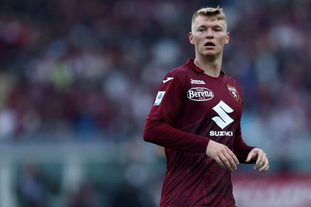 Urbano Cairo President of Torino FC looks on during Serie A 2023 24  football match between