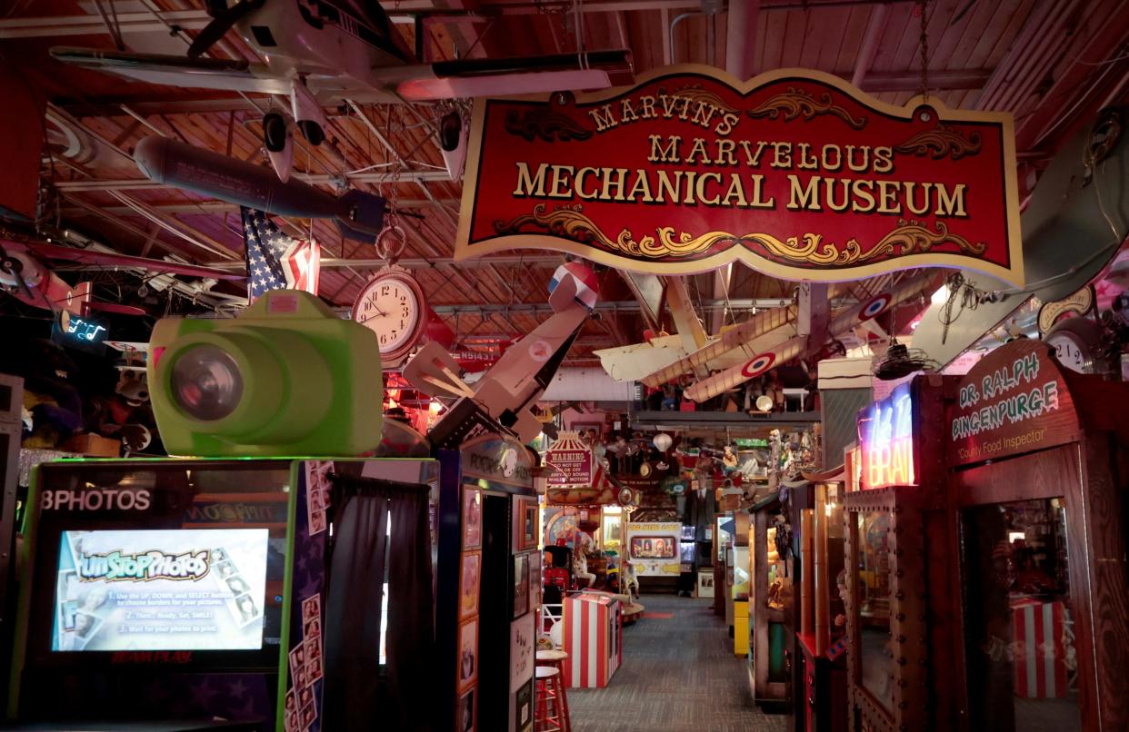 The busy and fun interior of Marvin’s Marvelous Mechanical Museum in Farmington Hills on Wednesday, Nov. 15, 2023.
