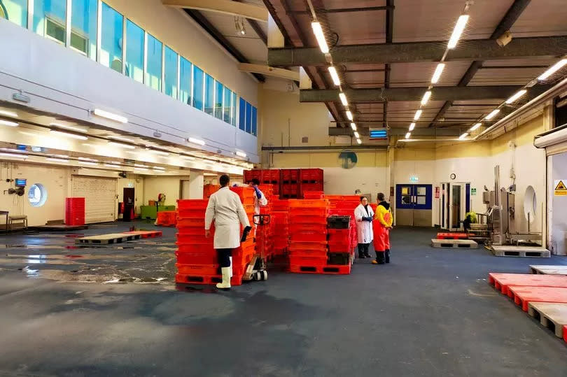 Inside Plymouth's fish auction, which ceased trading today under Plymouth Trawler Agents