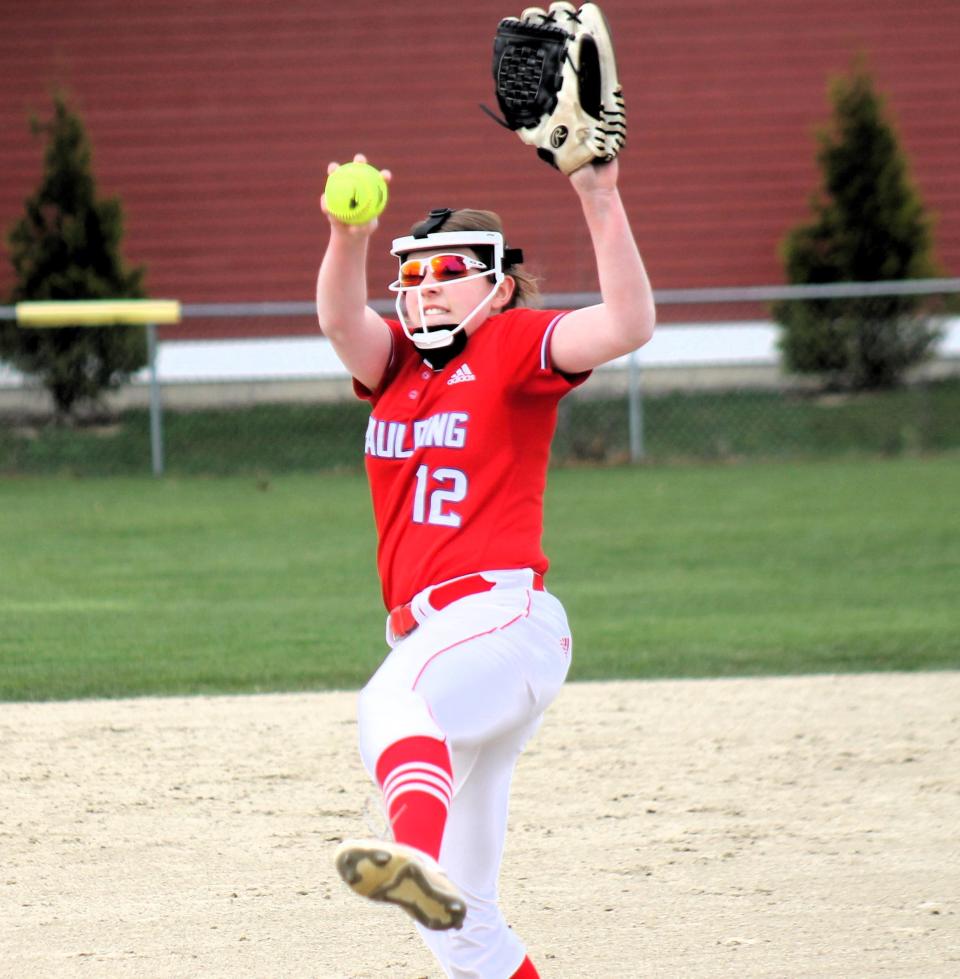 Spaulding's Maddie Hartman pitched a complete game Friday in a Division I win over Portsmouth at Rochester's Sheila Colson Field.