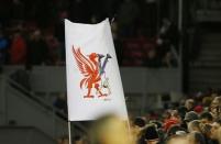 Football Soccer - Liverpool v Sunderland - Barclays Premier League - Anfield - 6/2/16 Liverpool fans hold up signs in protest against ticket prices Reuters / Phil Noble/ Livepic