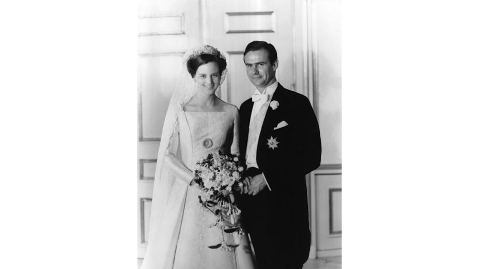 Margrethe on her wedding day with husband