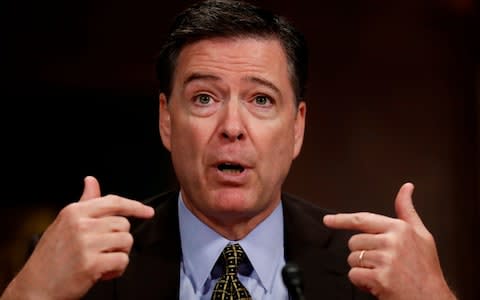 James Comey, the former FBI director whose new book paints a damning portrait of Donald Trump - Credit: AP Photo/Carolyn Kaster