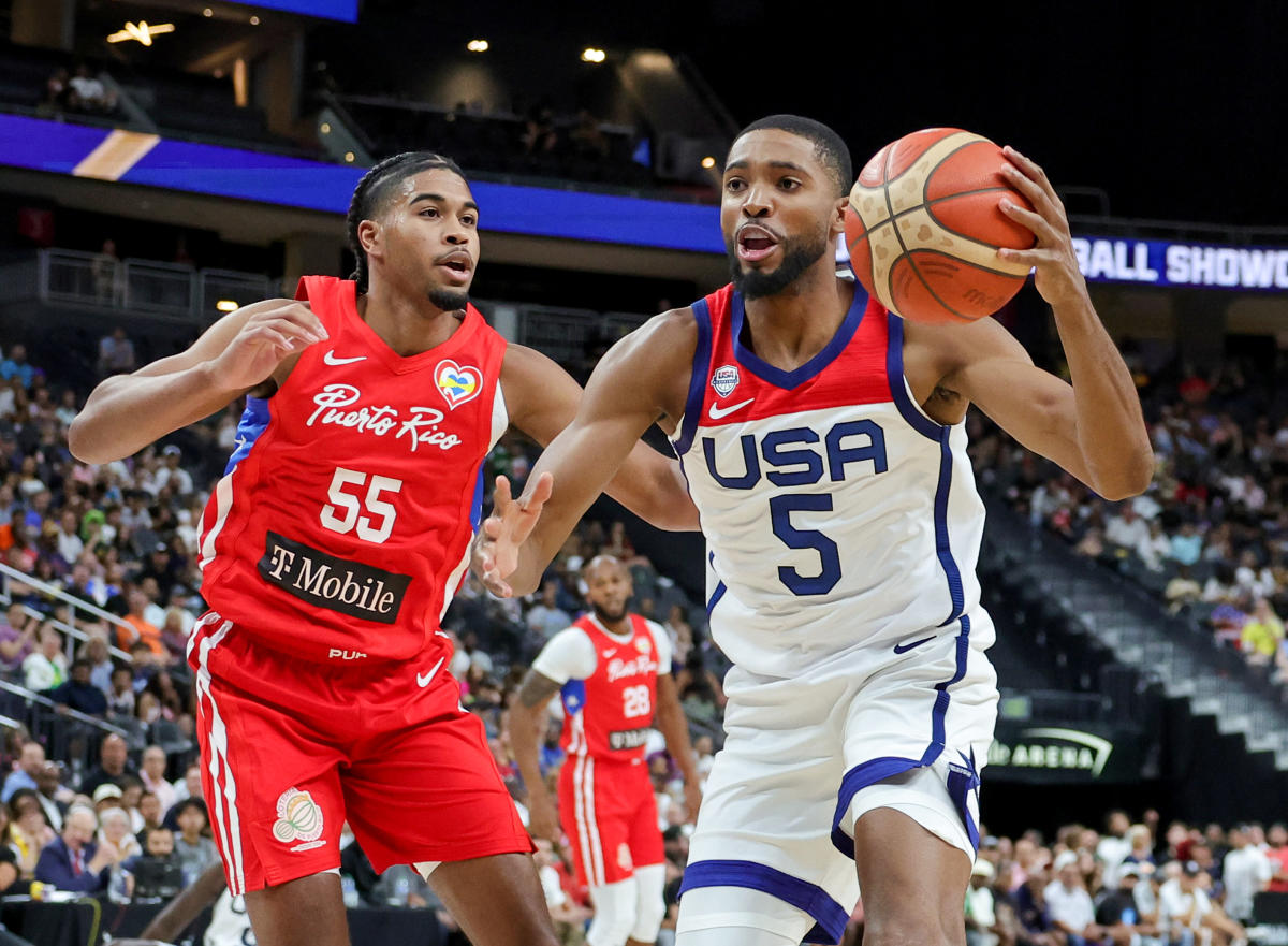 U.S. Dominates Puerto Rico in Basketball World Cup Warm-up Match