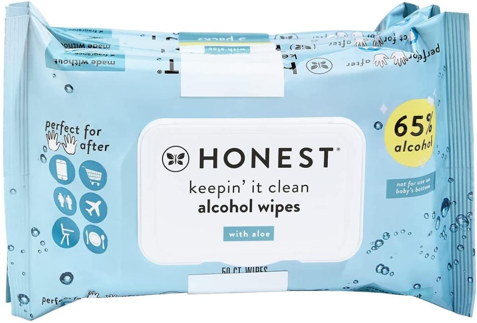 The Honest Co. Unscented Sanitizing Alcohol Wipes,150 Count