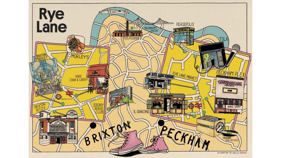 A map of the locations of “Rye Lane” - Credit: Searchlight Pictures