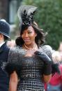 <p>Royalty in her own right, supermodel Naomi Campbell wore a bold Ralph & Russo ensemble.</p>