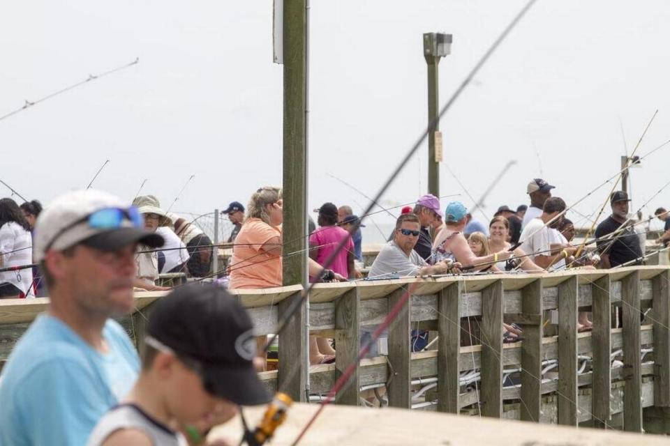 Hundreds of fishermen lined the rails of the Apache Pier for the 9th Annual Local’s Appreciation Day. Locals enjoyed free entry, fishing, ice cream and entertainment on Saturday. .