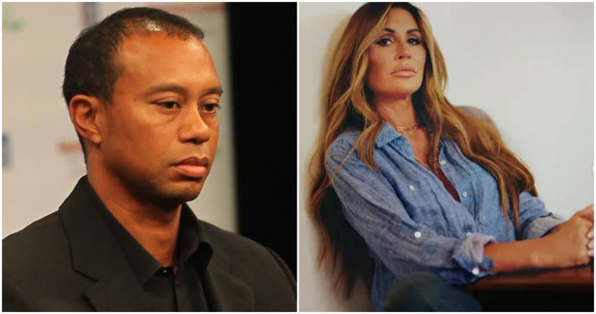 老虎伍茲（Tiger Woods）怒告前情婦烏琪泰兒（Rachel Uchitel）。（圖／美聯社、翻攝自racheluchitelnyc IG）