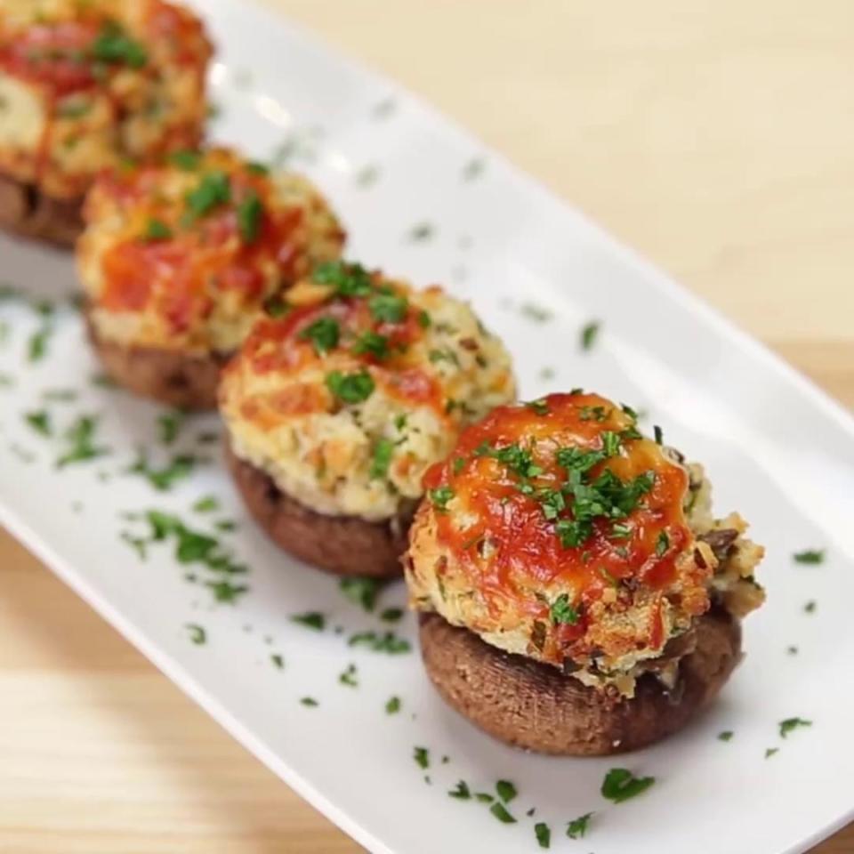 Garlic Parmesan Stuffed Mushrooms