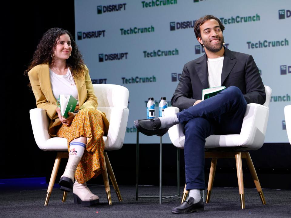 NFX general partner Morgan Beller and General Catalyst managing director Marc Bhargava speak onstage during TechCrunch Disrupt 2023 at Moscone Center on September 19, 2023 in San Francisco, California.