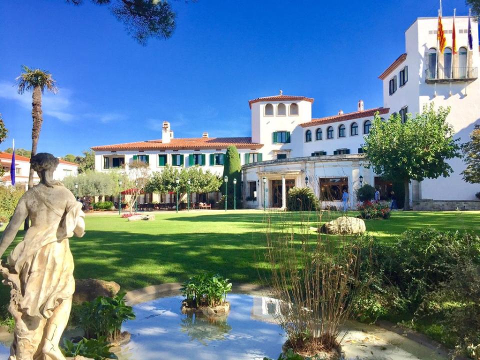 The impressive front aspect of Hostal de la Gavina, designed by renowned Catalan architect Rafael Masó (credit: Hostal de la Gavina).