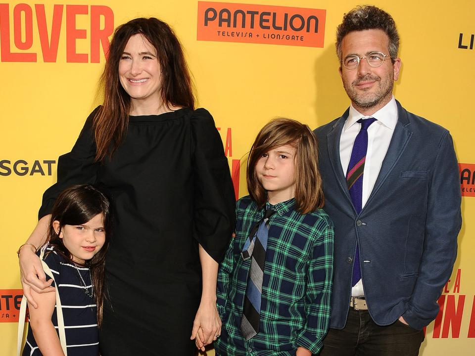 Kathryn Hahn and actor Ethan Sandler and children attend the premiere of "How to Be a Latin Lover" at ArcLight Cinemas Cinerama Dome on April 26, 2017 in Hollywood, California