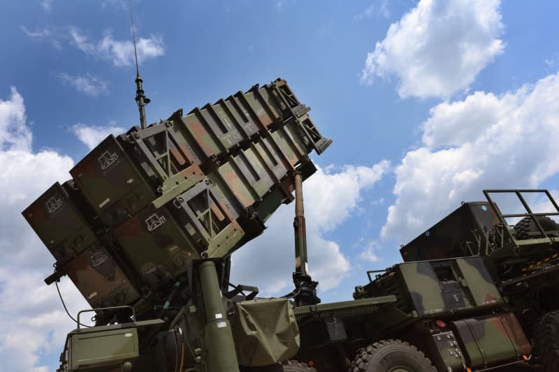 A launcher of the Patriot air defense missile system stands on the airbase during the Bundeswehr Day. Germany delivers another Patriot system to Ukraine. Karl-Josef Hildenbrand/dpa
