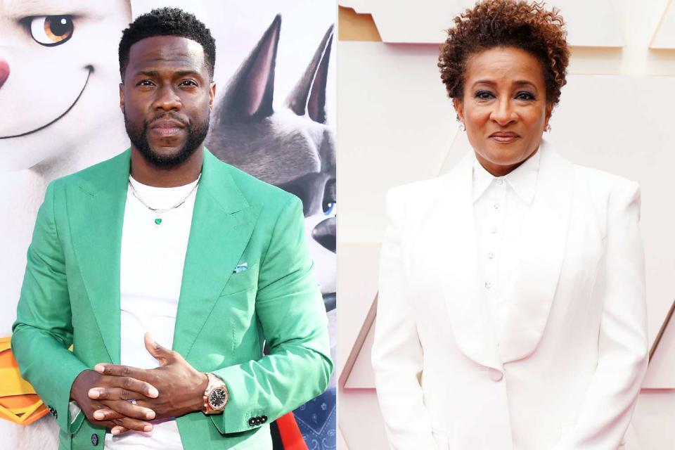 <p>Jon Kopaloff/Getty; Jeff Kravitz/FilmMagic</p> Kevin Hart (left) in Los Angeles on July 12, 2022; Wanda Sykes in in Hollywood on March 27, 2022