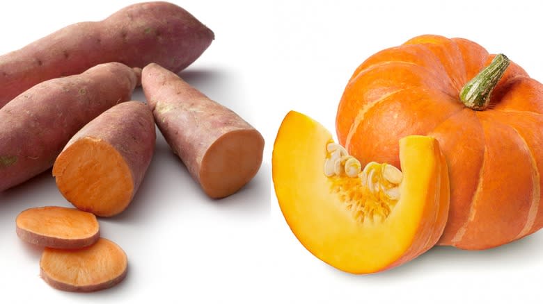 sweet potatoes and pumpkin 