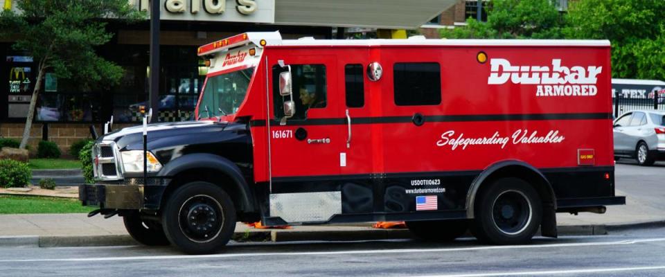 A Dunbar armored truck