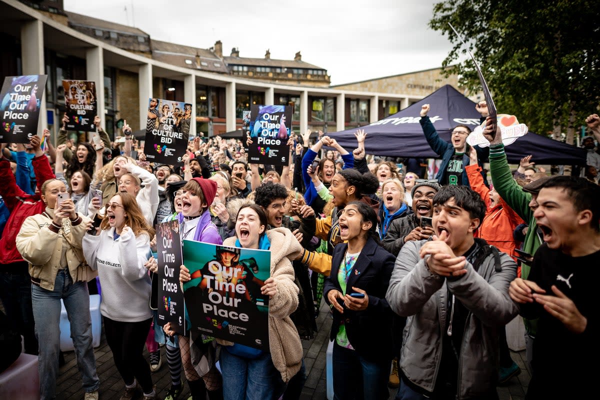 Supporters of Bradford’s successful bid – which cost £1.16m – say it will help to create thousands of jobs (PA Media)